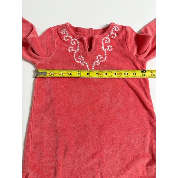 Janie And Jack Baby Girls Dress Terry Cover Up Coral 3 Years - Picture 6 of 8